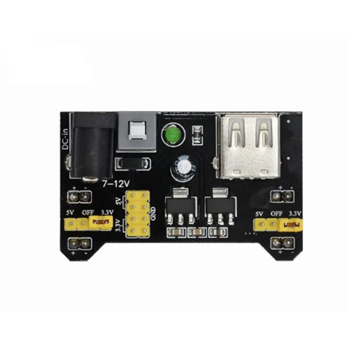 KEAcvise 10-Pack 3.3V/5V Dual Output Power Module - Compatible with MB102 Prototype Board, DC 6.5-12V & USB Powered for Arduino, Raspberry Pi…