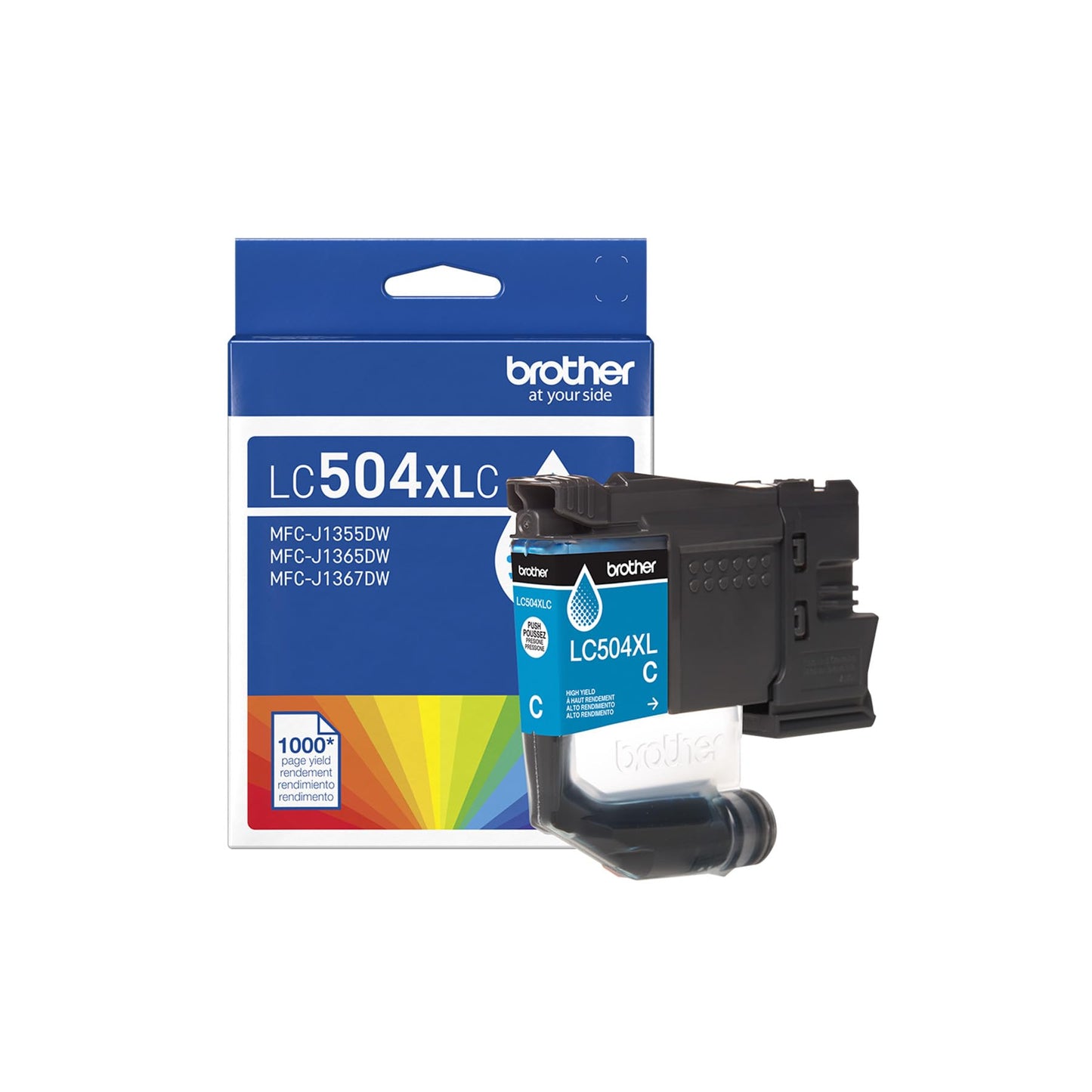 Brother Genuine LC504XLC High Yield Cyan Ink Cartridge (for use INKvestment 1355, 1365, and 1367 Printers)