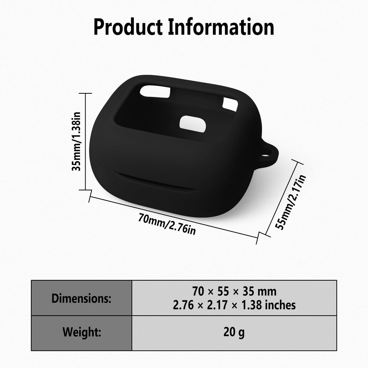 Geiomoo Silicone Case for JBL Live Beam 3, Buds 3, Flex 3, Protective Cover with Carabiner (Black)