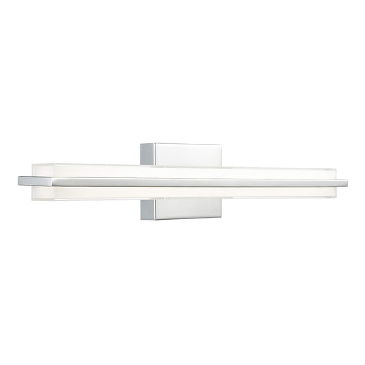 Linea di Liara Dario 24 Inch LED Vanity Light Bar Bathroom Lights Over Mirror and Bathroom Sink Led Light Polished Chrome Modern Bathroom Wall
