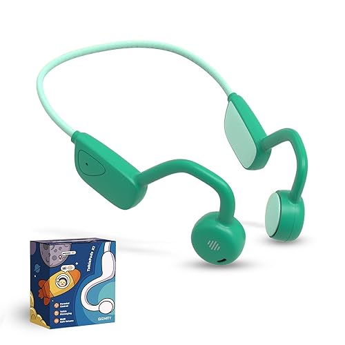Kids Bluetooth Headphones, Air Conduction Open-Ear Headphones, Mic/Touch, 85dB Safe Volume & Parental Control, Clear Audio, 1.06oz, Rugged & Durable