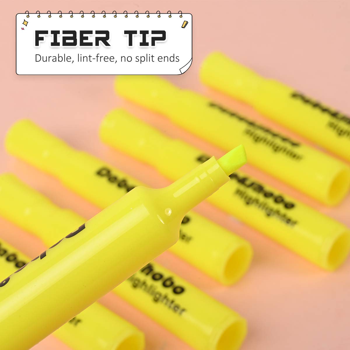 Dabo&Shobo Yellow highlighter, 48 Pack -bright color, chisel tip, for Adults Kids Highlighting in the Home School Office …