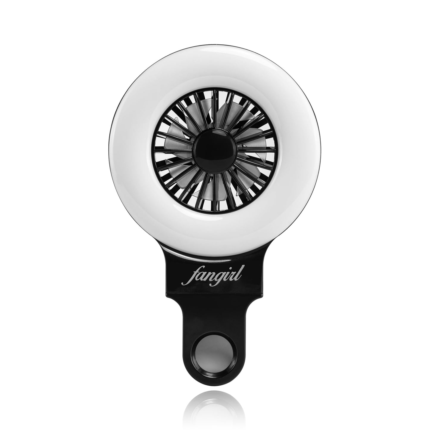 Fangirl: 2-in-1 Clip on Phone Fan and Selfie Ring Light