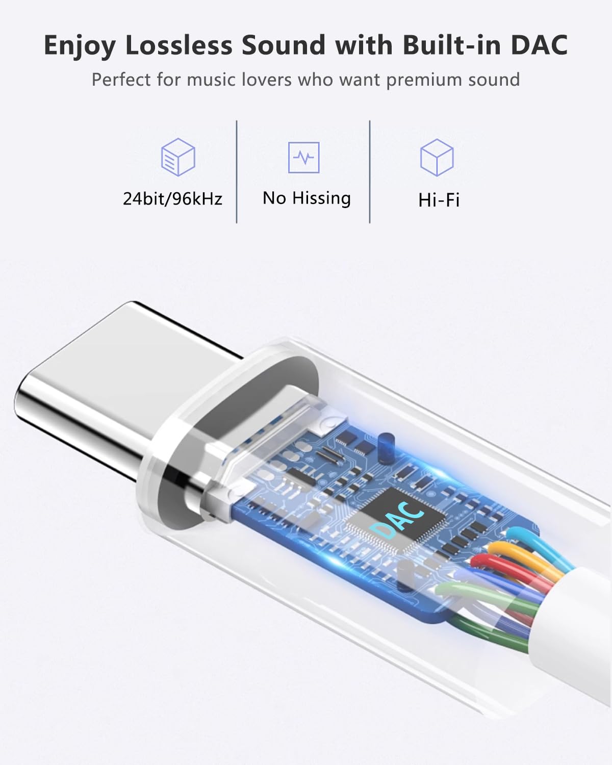 USB C to 3.5mm Audio Adapter, 2 Pack Aux to USB C Headphone Jack Dongle for iPhone 17/16/ 15 Series, Compatible with Samsung Galaxy S24/ S23/ S22/ S21