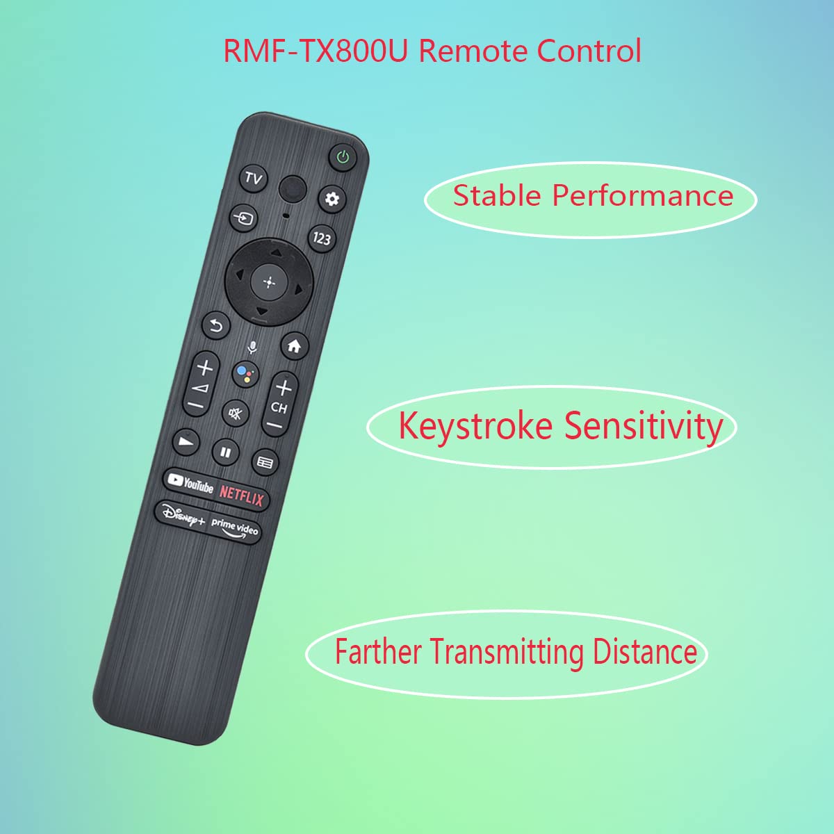 GHUST RMF-TX800U RMF-TX900U IR Remote Control Replacement Universal for Sony Smart 4K 8K TV XR-65A80CK XR-55A80CK KD-65X80CK XR-77A80C XR-85X90CK
