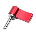 NovelGoal CNC Adjustable Hand Screw M4 M5 M6*12mm 17mm 20mm Tight Lock Screws for DSLR Camera 15mm Rail Rod Follow Focus Accessories (M5x20mm,Red)