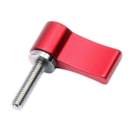 NovelGoal CNC Adjustable Hand Screw M4 M5 M6*12mm 17mm 20mm Tight Lock Screws for DSLR Camera 15mm Rail Rod Follow Focus Accessories (M4x20mm,Red)