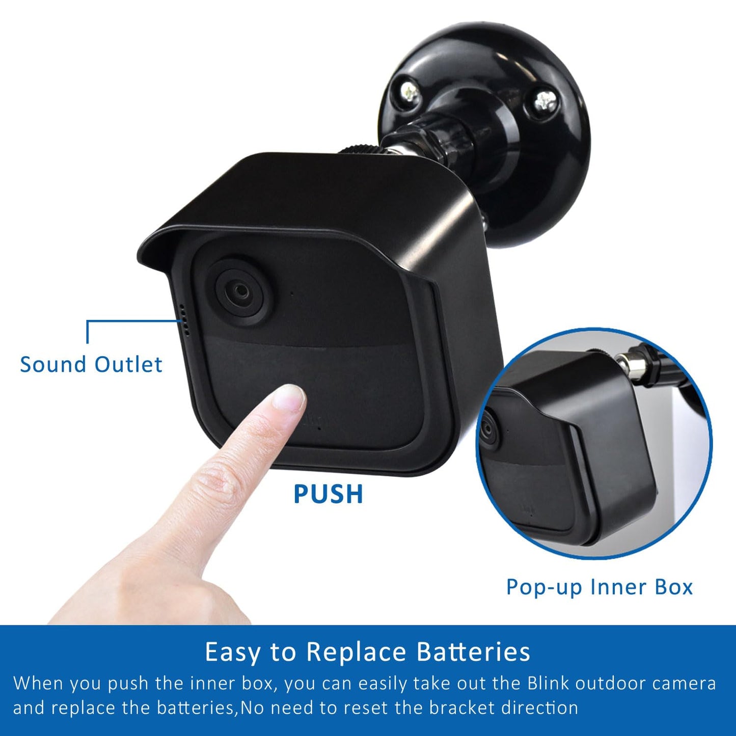 All New Blink Outdoor 4th & 3rd Gen Camera Mount Bracket,5 Pack Full Weather Proof Housing/Mount for Blink Outdoor Cameras Security System(Camera not