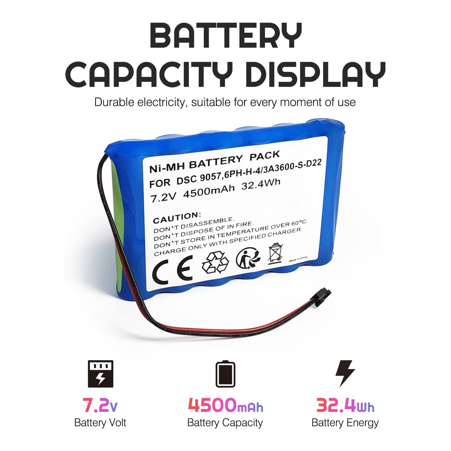 Qoutmcuy Replacement Battery with Tool for ADT DSC IMPASSA Security System - Compatible with 9057, SCW9055, SCW9057, BH7236-SS, 17000145, 17000152