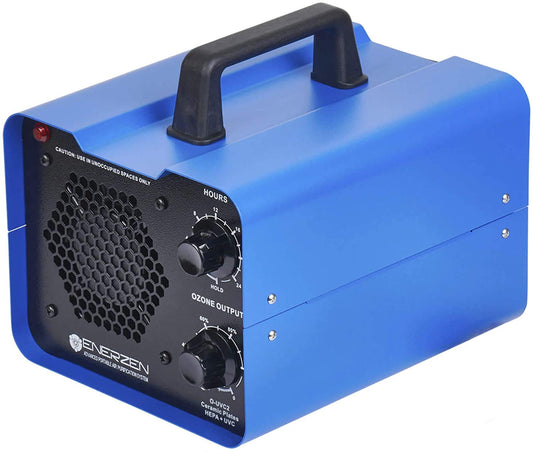Enerzen O-UVC2 - UV Light + 70,000 mg/h Industrial Ozone Generator for Eliminating Odors - O3 Machine Air Ionizer Deodorizer for Home, Room, Smoke