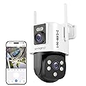 xmartO WiFi6 Dual-Lens Security Camera, 4MP QHD 2-in-1 Home Camera with 180° Static FOV & 360°PTZ AI Tracking, 5G/2.4G Dual Band, Bluetooth Easy