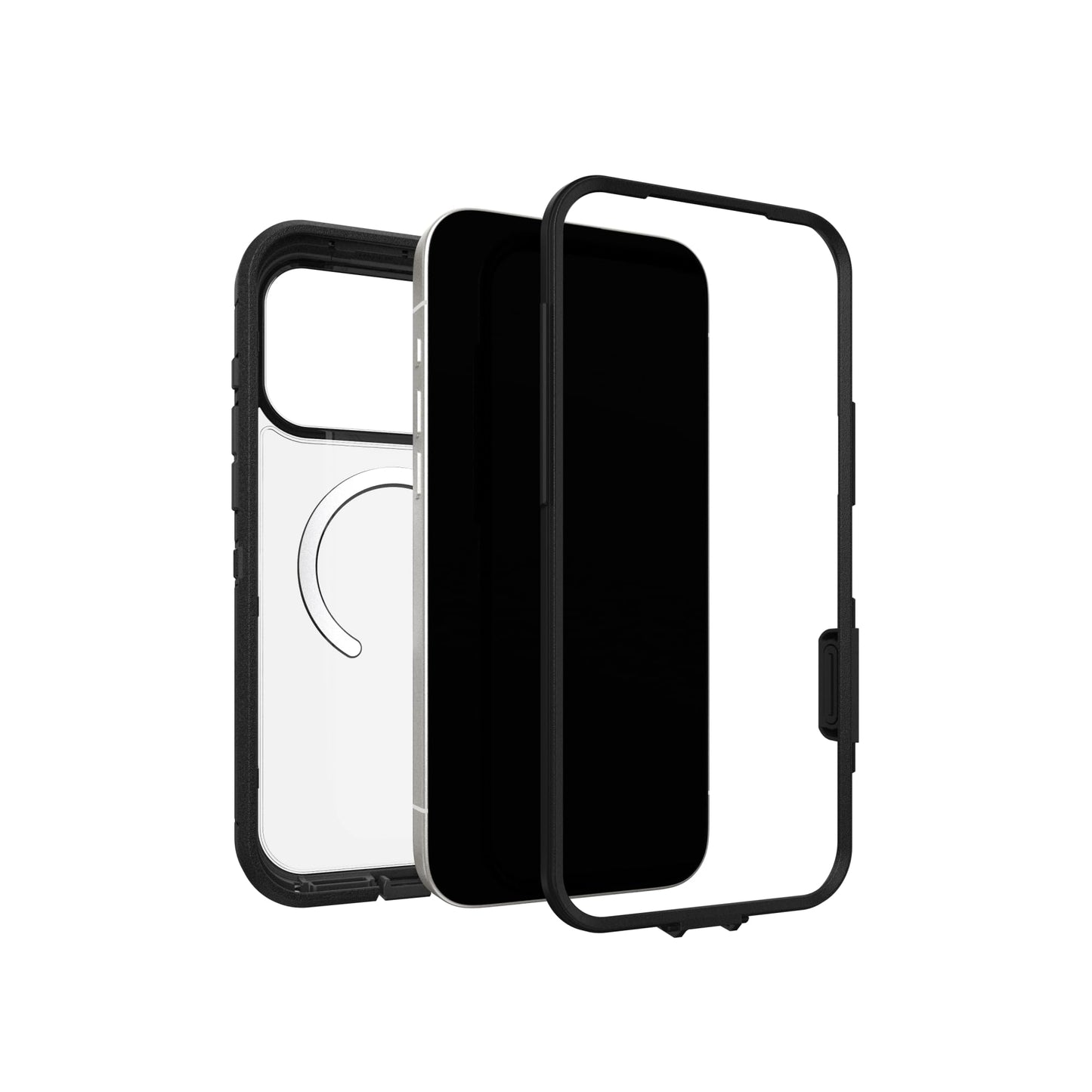 OtterBox iPhone 17 Pro Max Defender Series Pro XT Clear Case - Dark Side - Black - Tough, Rugged & Durable iPhone Case, Snaps on MagSafe