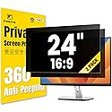 F FORITO 2-Pack 24 Inch 16:9 Privacy Screen Protector for Computer Monitor, Removable Eye Protection Anti Blue Light Anti Glare Computer Screen