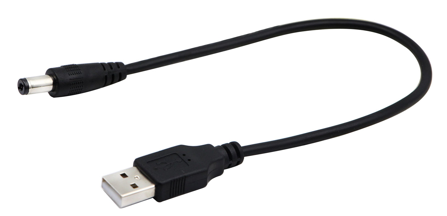 zdyCGTime USB 2.0 A Male to DC 5.5x2.1mm Male Adapter Cable 5 Volt DC Barrel Power Jack Charging Cable for Tablet, Electronic Dog, Access Control