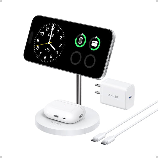 Anker MagGo 2-in-1 MagSafe Compatible Qi2 15W Wireless Charging Stand
