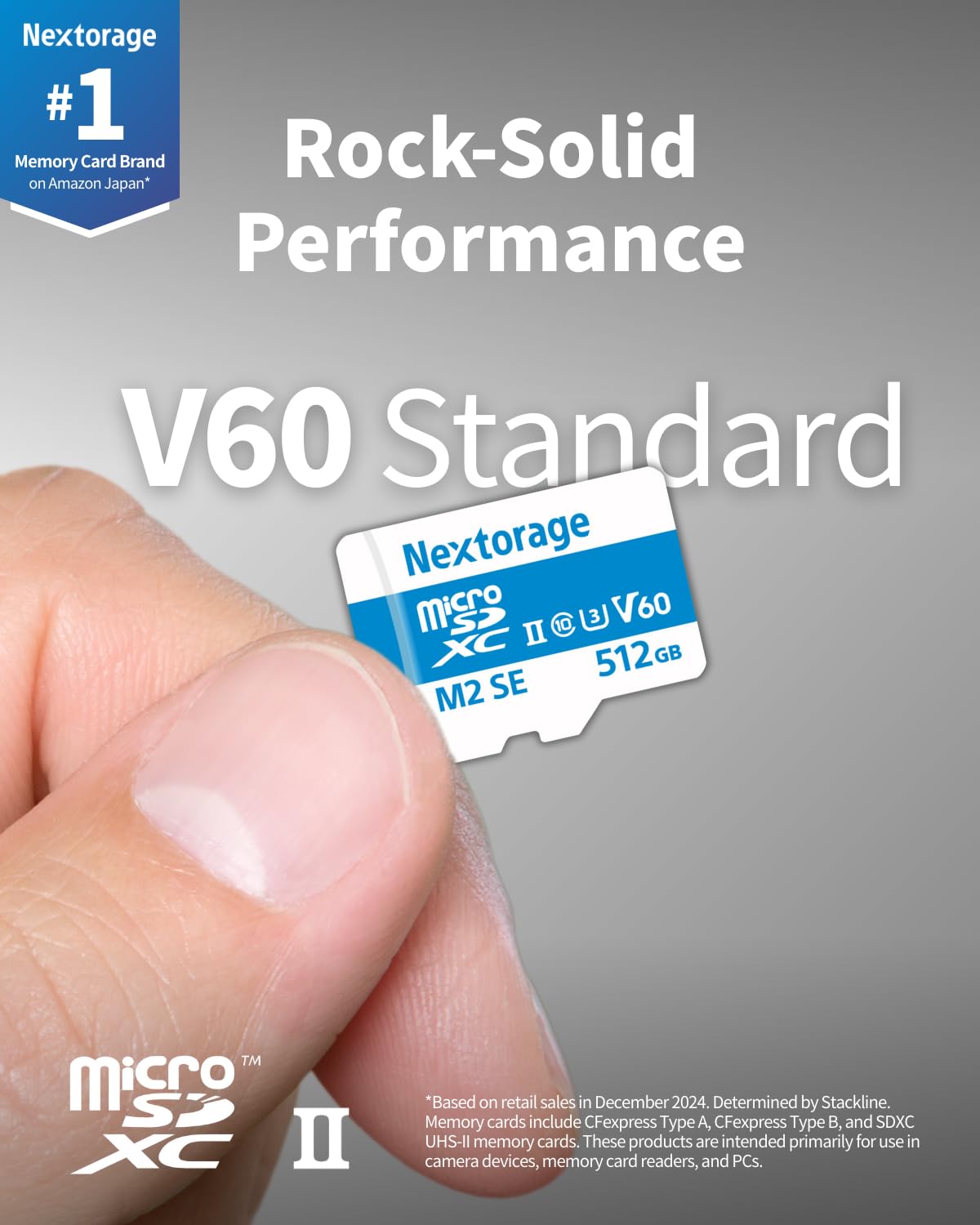 Nextorage Japanese Manufacturer UHS-II Micro SD Card 128GB microSDXC U3 V60 Max. Read Speed 280MB/s Max. Write Speed 100MB/s NX-M2SE128G microSD Card