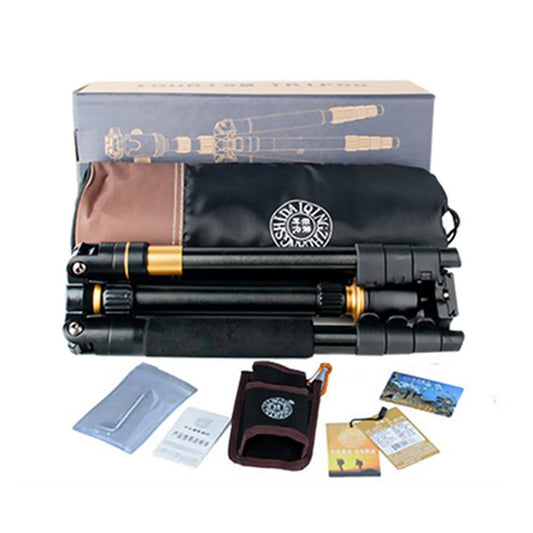 QZSD Q-555 Portable Magnesium Aluminium Tripod Monopod with Ball Head and Pocket for DSLR Camera and Camcorder