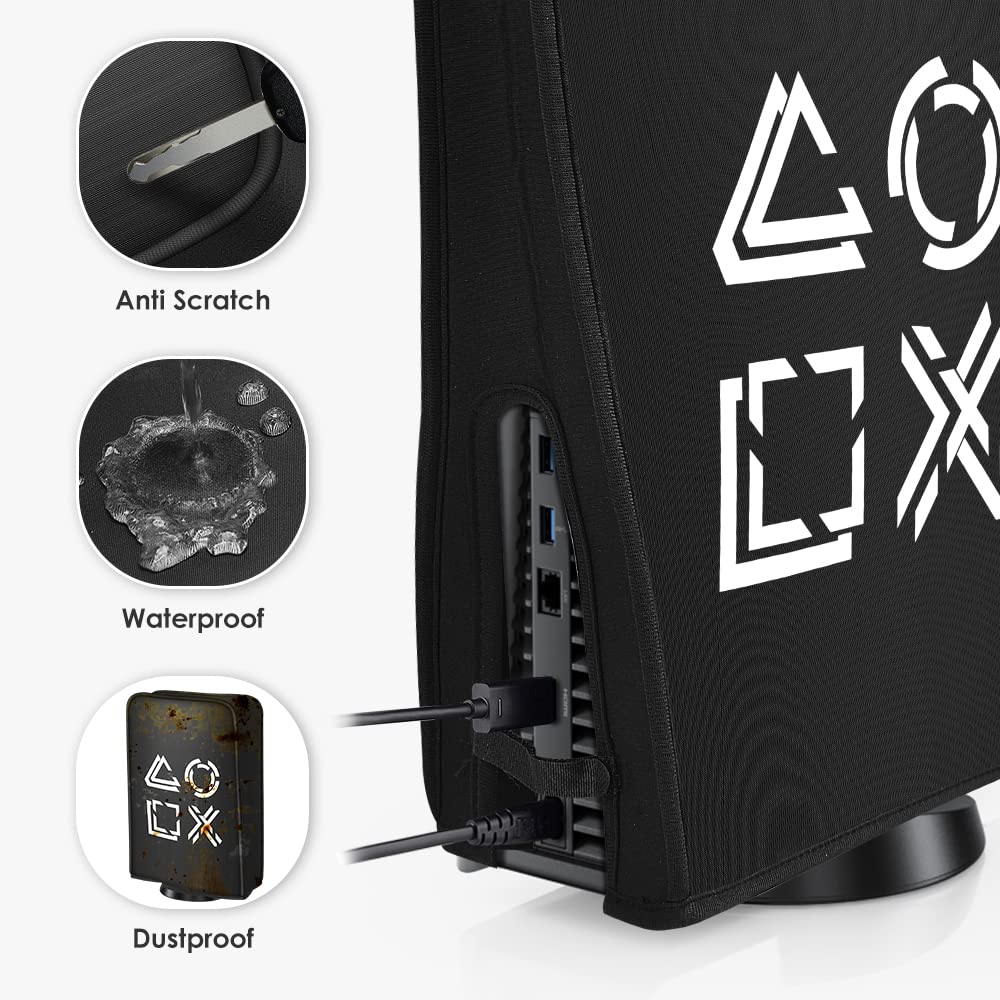 Wedorat Dust Cover for PS5 Pro/PS5/PS5 Slim Protectors Cover for Game Console Case Skin Waterproof Washable Dust Sleeve for PS5 Pro/PS5/PS5 Slim