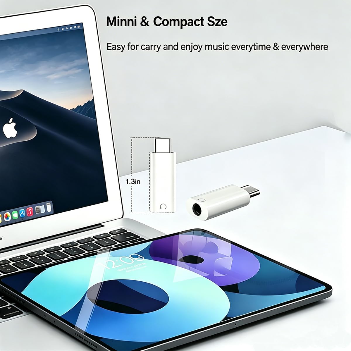 USB C to 3.5mm Headphone Jack Adapter, Audio to USB c Adapter,Type C to Aux Audio Dongle Compatible with iPhone 16 Pro Max 15 Pro Max, Samsung Galaxy