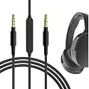 GEEKRIA Audio Cable with Mic Compatible with Skullcandy Hesh Evo Hesh 3 Crusher Evo, 3.5mm Aux Replacement Stereo Cord with Inline Microphone