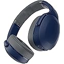 Skullcandy Crusher Evo Wireless Bluetooth Headphones Blue/Grey, Multi-Sensory Bass, 40Hr Wireless, Noise Isolating Over-Ear, Mic for iPhone/Android…