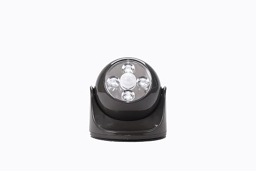 Maxsa Innovations 40252 Battery-Powered Motion Activated Wirelessly Linkable Outdoor Lighting, Black