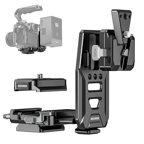 NEEWER V Mount Battery Plate with NATO Rails, Arca Type Baseplate for RS4 Pro RS3 Pro Gimbal, Modular DSLR Camera Video Rig Compatible with SmallRig V