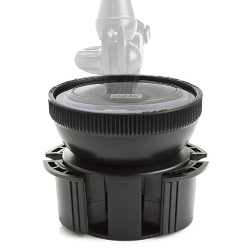 USA GEAR Adjustable Cup Holder Suction Mounting Surface - Compatible with Suction Mount Wireless Car Chargers - Adjustable Design Holds Suction Mounts