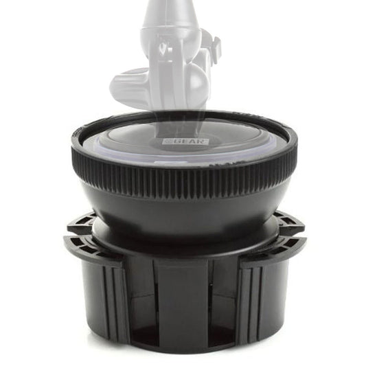 USA GEAR Adjustable Cup Holder Suction Mounting Surface - Compatible with Suction Mount Wireless Car Chargers - Adjustable Design Holds Suction Mounts