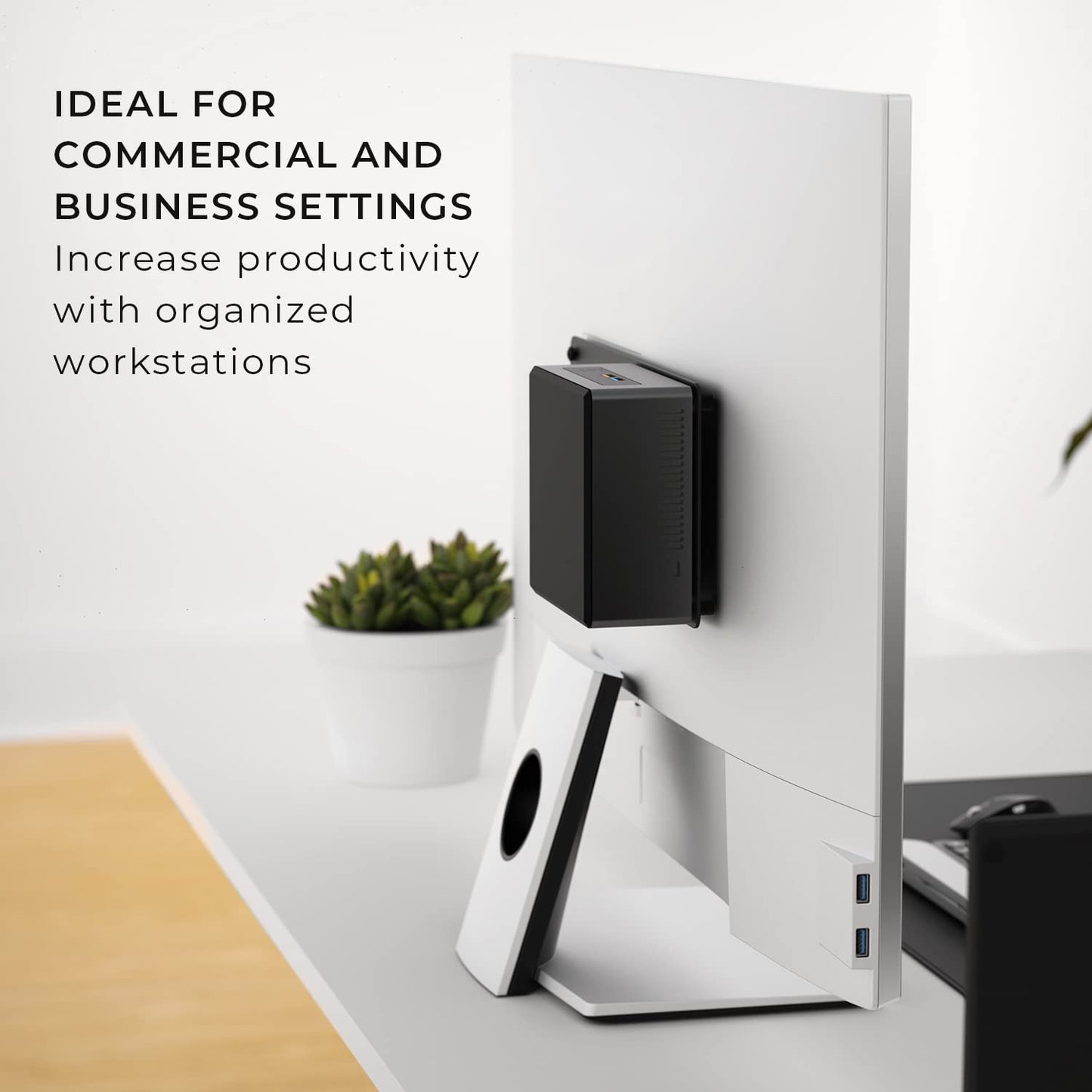 HumanCentric Mounting Bracket Compatible with Intel NUC, VESA Monitor Arm Extension Plate for NUC Mini PC Computer, 75x75mm and 100x100mm Patterns
