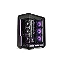 SSUPD Xhuttle Black ATX Mid Tower Gaming Case, with a Dual - Chamber Design, Panoramic Tempered Glass,Vertical GPU Airflow, Includes 3 x 120mm ARGB