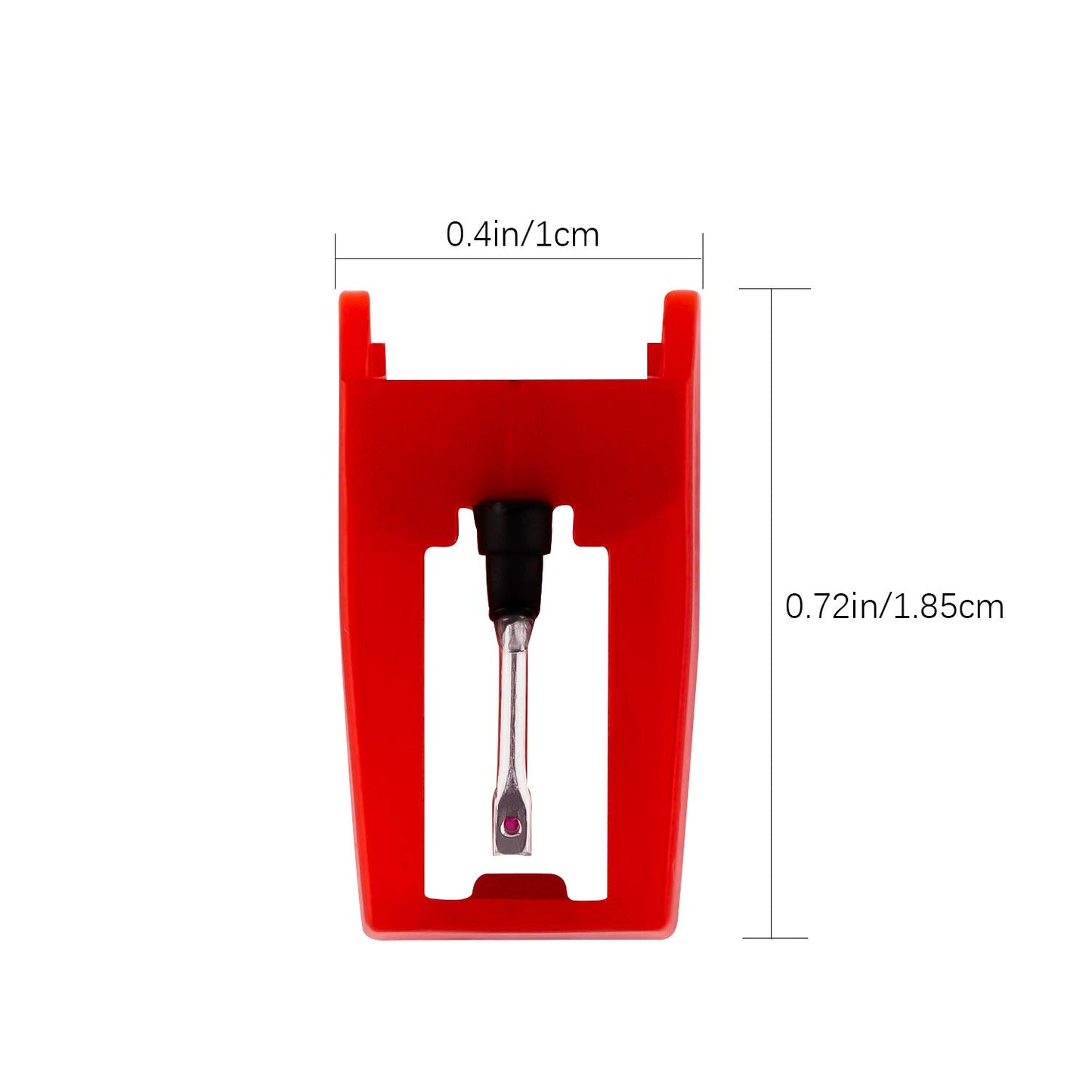 Luter 6 Pieces Record Player Needle Turntable Needles Record Player Stylus Record Player Needle Replacement Accessories for Vinyl Record Player (Red)