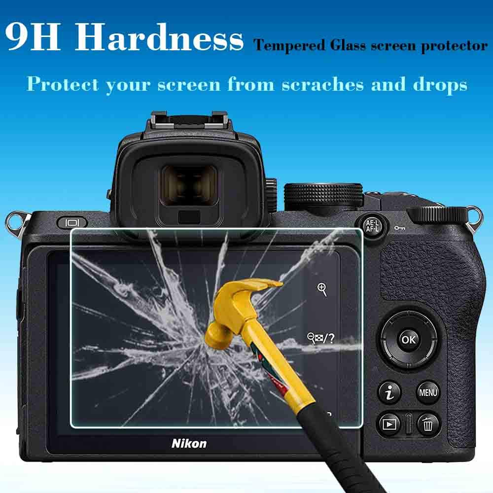 ULBTER Z50 Screen Protector for Nikon Z 50 Z50 Mirrorless Digital Camera & Hot Shoe Cover, 0.3mm 9H Hardness Tempered Glass Saver Anti-Scrach