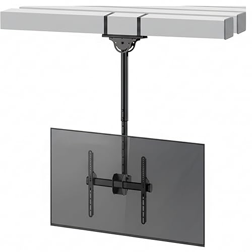 ZeboZap ZZTVC2144 Full Motion Outdoor Ceiling TV Mount Height Adjustable Hanging Mount for Patio Gazebo or Pergola Fits 32 to 55 Inch TVs with Tilt
