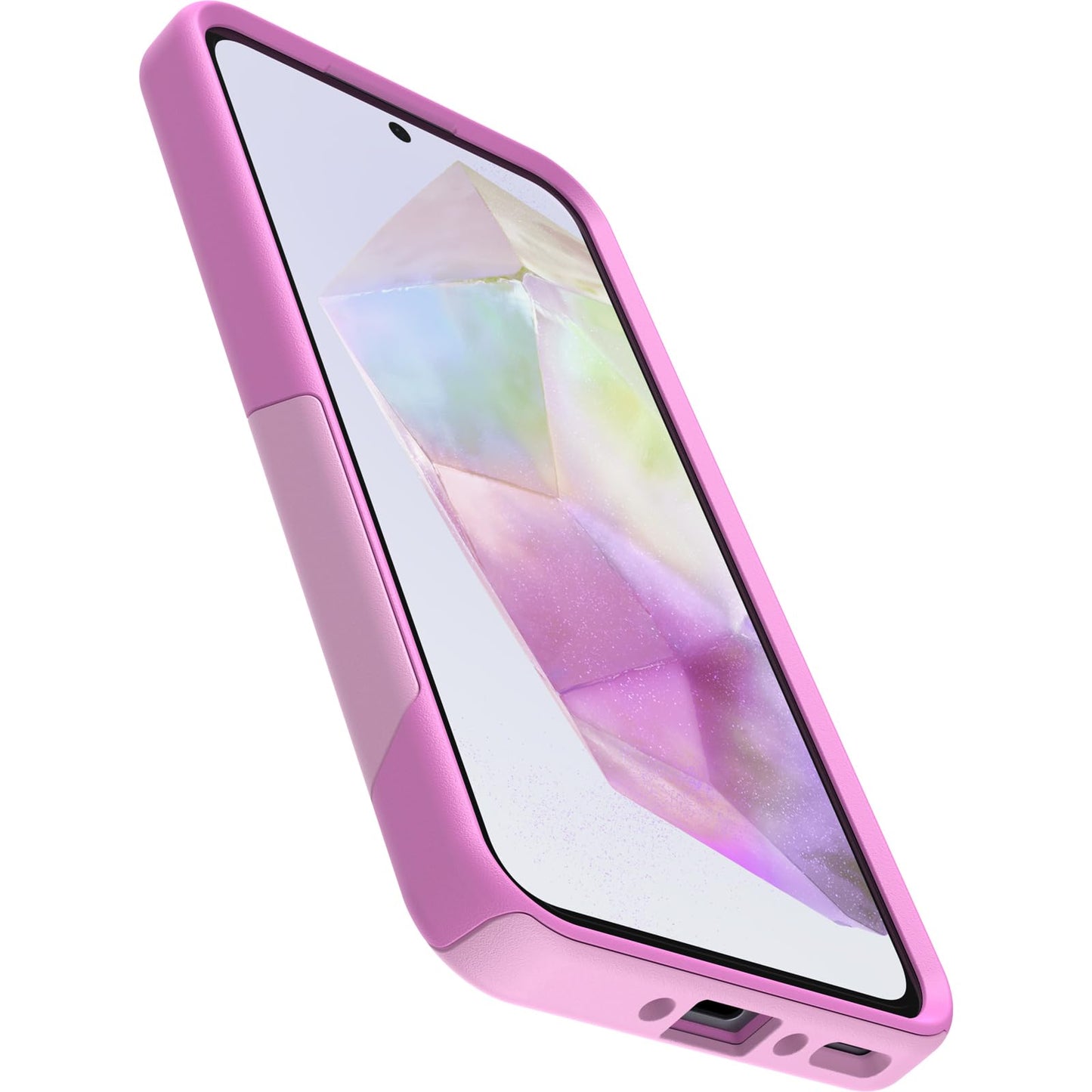 OtterBox Samsung Galaxy A35 Commuter Series Lite Case - Run Wildflower (Pink), Slim & Tough, Pocket-Friendly, with Open Access to Ports and Speakers