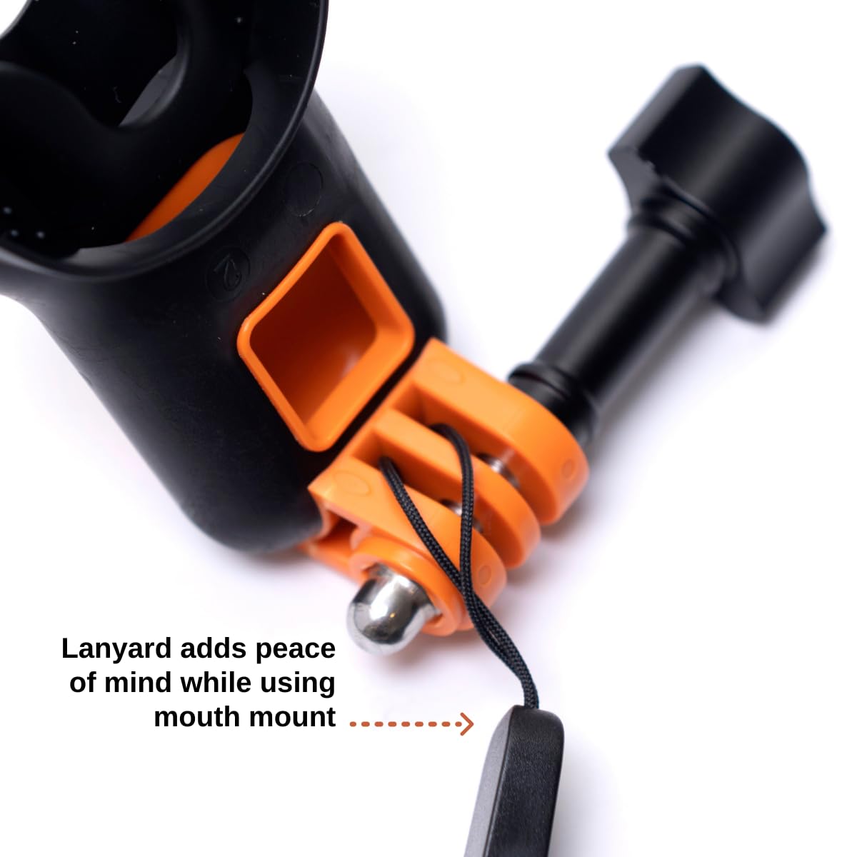 CHRONOS Mouth Mount Patent Number 11953148 with Lanyard + Aluminum Thumbscrew for All GoPro Cameras and DJI Osmo Action Quick Release Adapter Mount