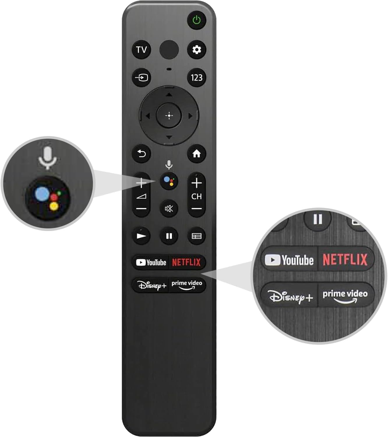 Amtone Smart Voice Remote Control RMF-TX800U Compatible with Sony A80K X80K X95K X90K X85K 4K 8K 2022 XR-65A80K RMF-TX900U HDR LED Smart TV
