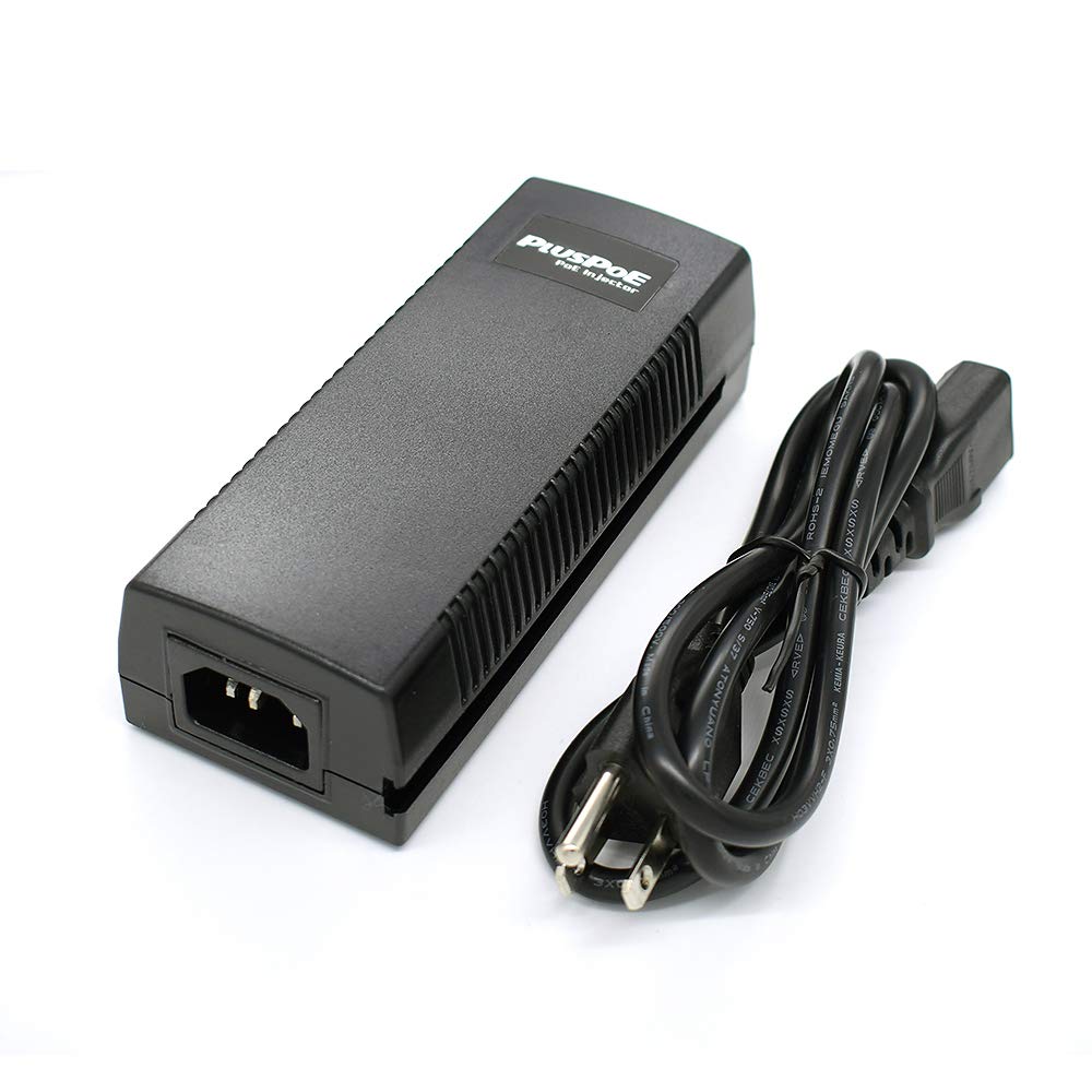 PLUSPOE Dual Ports Gigabit Power Over Ethernet Injector Adapter (35 Watts Max) with 2 PoE for IP Cameras, VOIP Phones or Access Points and Other
