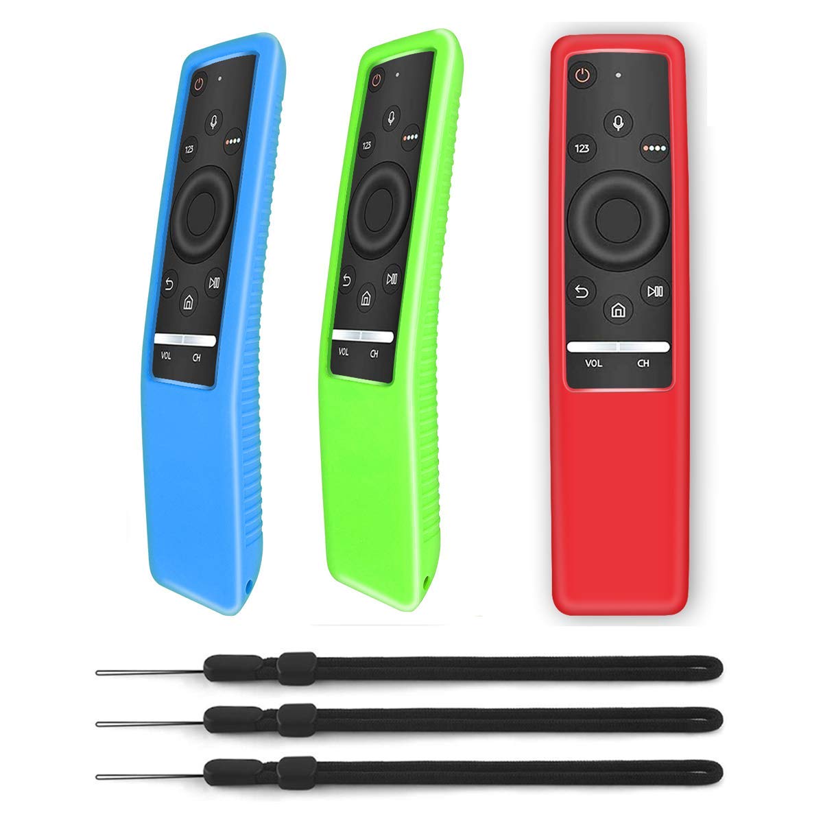 Samsung 3 Pack Silicone Protective Case for Smart TV Remote Control BN59 Series - Anti-Lost Shockproof Glowing Cover Skin Sleeve Protector for 4K
