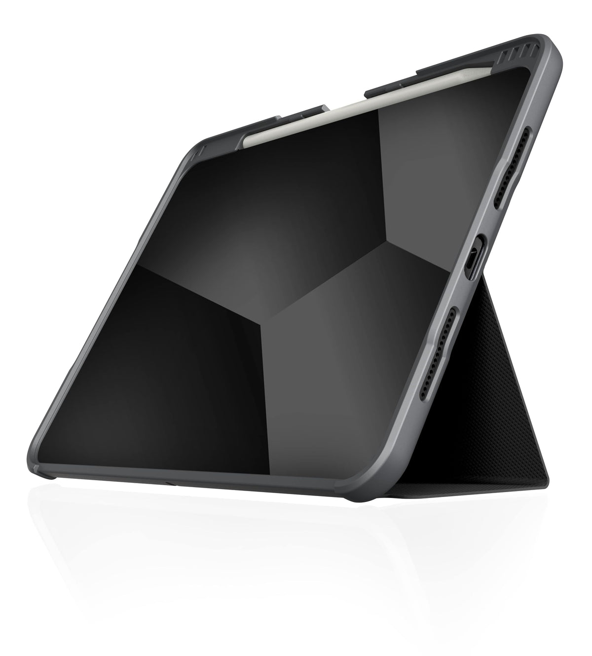 STM Dux Plus Case for iPad Pro M4 13" - Military-Grade Drop Protection, Apple Pencil Charging & Storage, Magnetic Closure, Transparent Back, Auto
