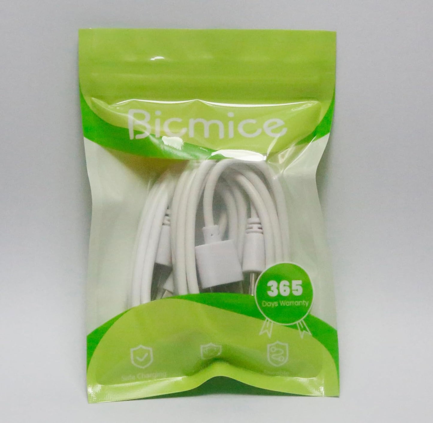 Bicmice 2.7Ft USB DC Charging Cable 2.5mm Fast Charger Replacement Cord - 2 Pack