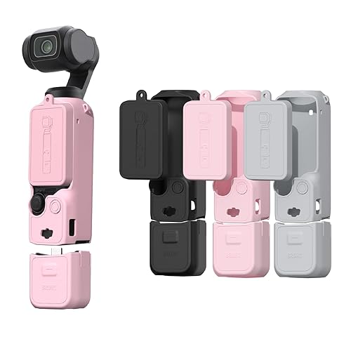 BRDRC Pocket 3 Silicone Cover, Xtra Muse Protective Case Lens Protector Scratch-Resistant Sleeve Skin Compatible with DJI OSMO Pocket 3 / Xtra Muse