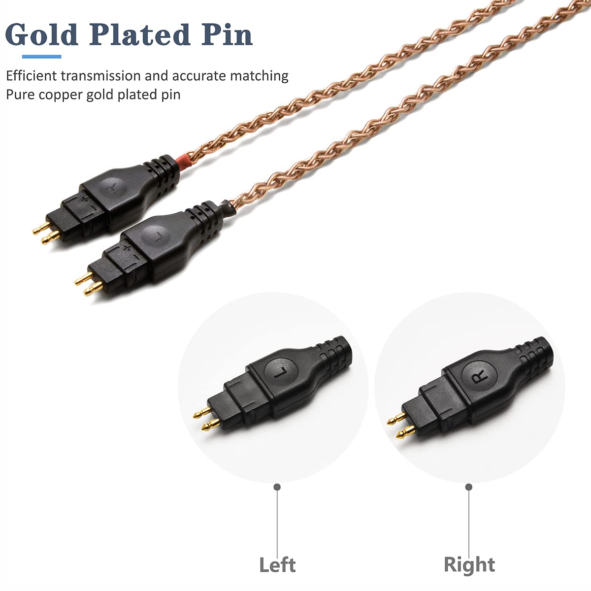 GUCraftsman 6N Single Crystal Copper Upgrade Headphone Cable 4.4mm/2.5mm/4Pin XLR Balance Headphone Upgrade Cable for SENNHEISER HD600 HD650 HD660S…