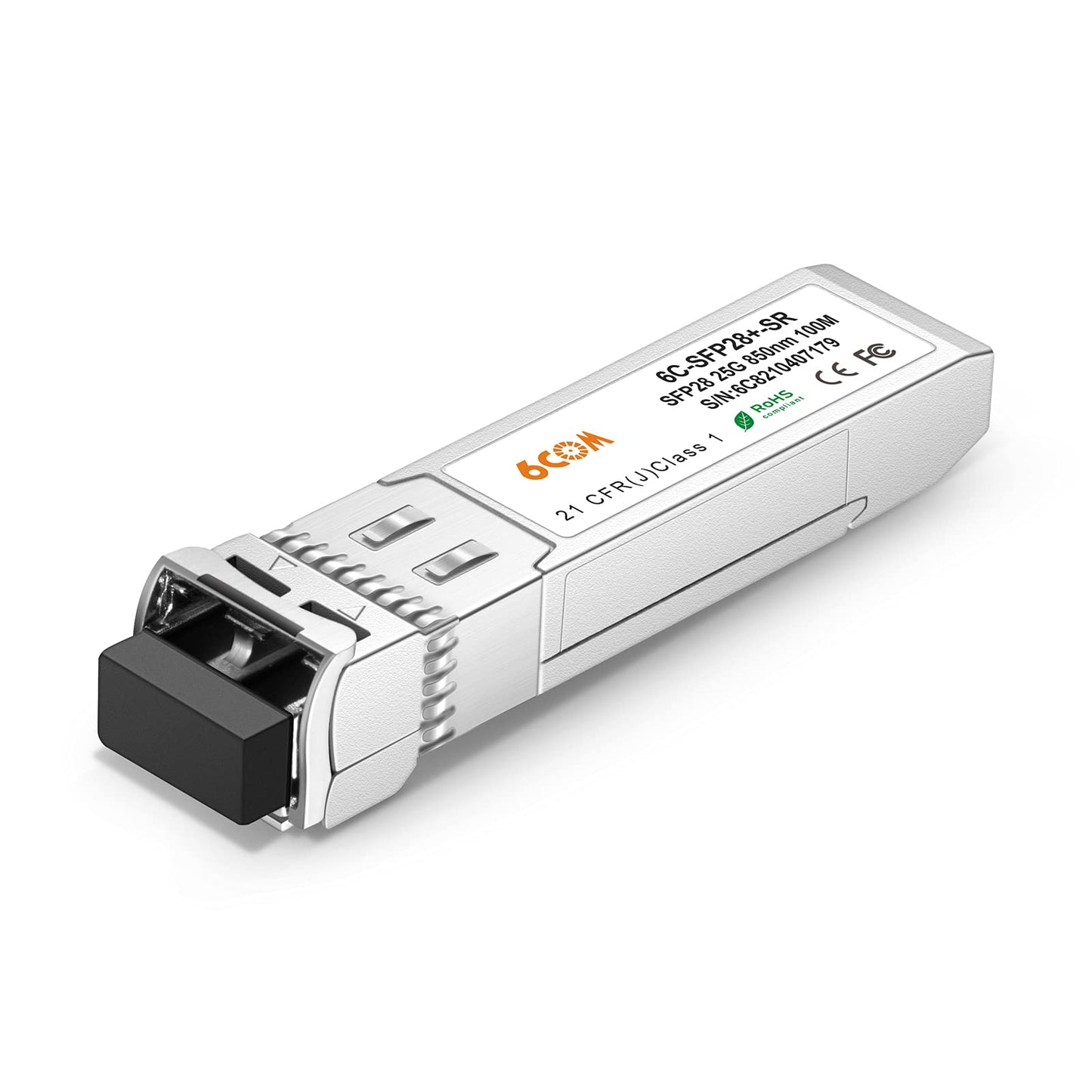 6COMGIGA 25GBASE-SR SFP28 850nm 100m DOM LC MMF Optical Transceiver Module for Juniper Networks QFX-SFP-25G-SR