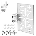 FINXRoll 7.48"x5.7" Drill-Free CCTV Camera Mount Adapter, Adjustable Thickness Bracket for Glass/Wooden Doors