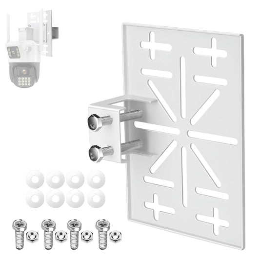 FINXRoll 7.48"x5.7" Drill-Free CCTV Camera Mount Adapter, Adjustable Thickness Bracket for Glass/Wooden Doors