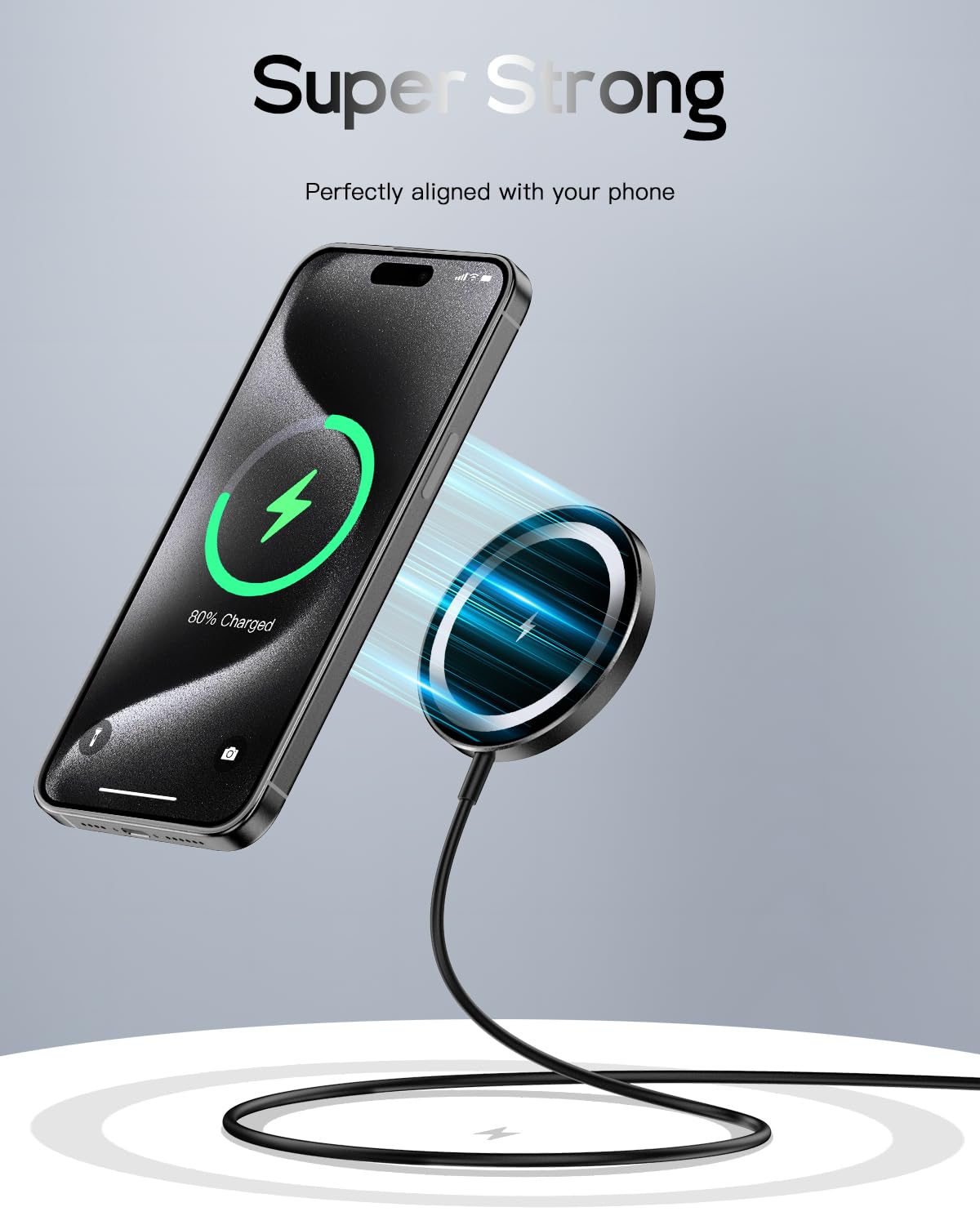 for Mag-Safe Charger, Magnetic Wireless Charger Made for iPhone 17/17 Pro/17 Pro Max/Air/16/15/14/13/12 Series, Mag Safe Charging Pad for AirPods Pro