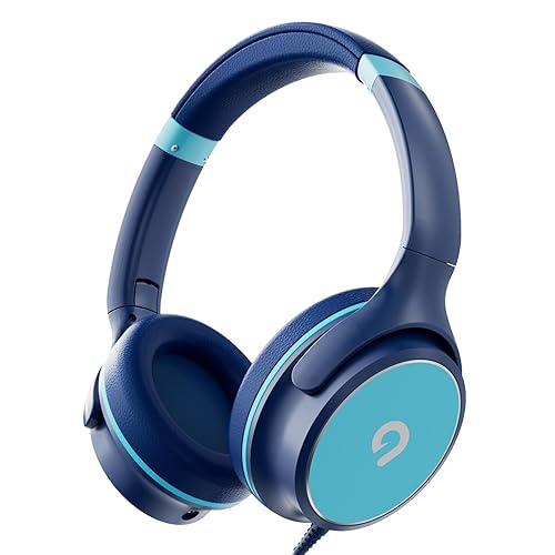 ADOOPE Kids Headphones with Safe 85dB/94dB Volume Limiter for Child/Teens, Foldable HD Stereo Sound Headset for Kindle Kids/fire Tablet/iPad/Laptop…