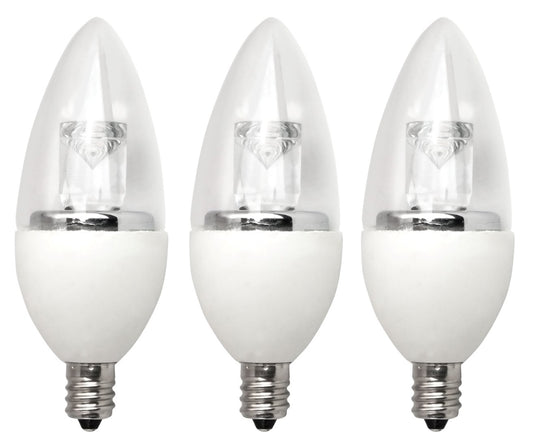 TCP LED Torpedo 40W Equivalent (5W), Soft White (2700K), Dimmable, ENERGY STAR Certified, Candelabra Base Light Bulb (3 Pack)