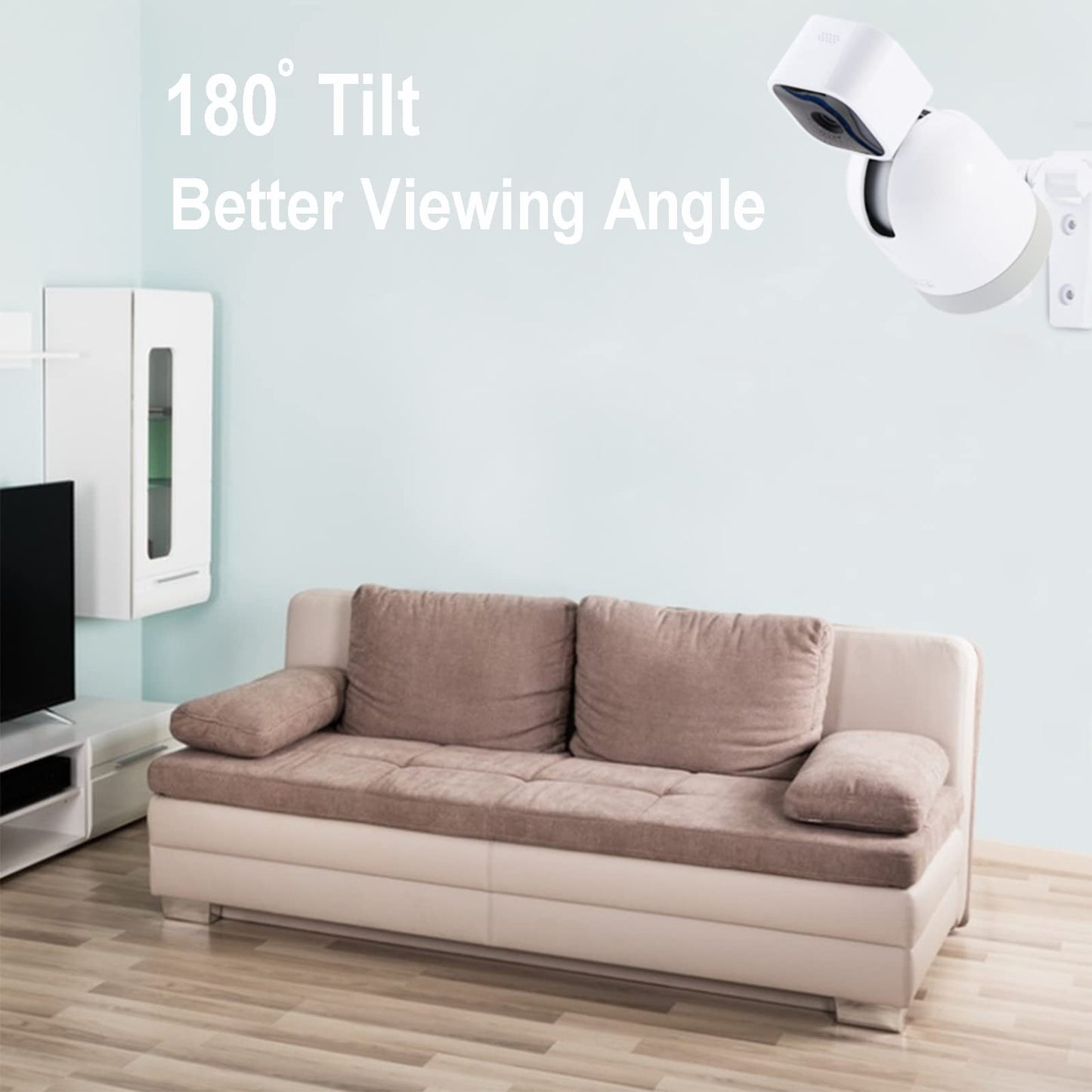 LEFXMOPHY Wall Mount Compatible for Blink Mini Pan-Tilt Mount for Ceiling Mounting Kit 180 Degree Adjustable (1PACK White)